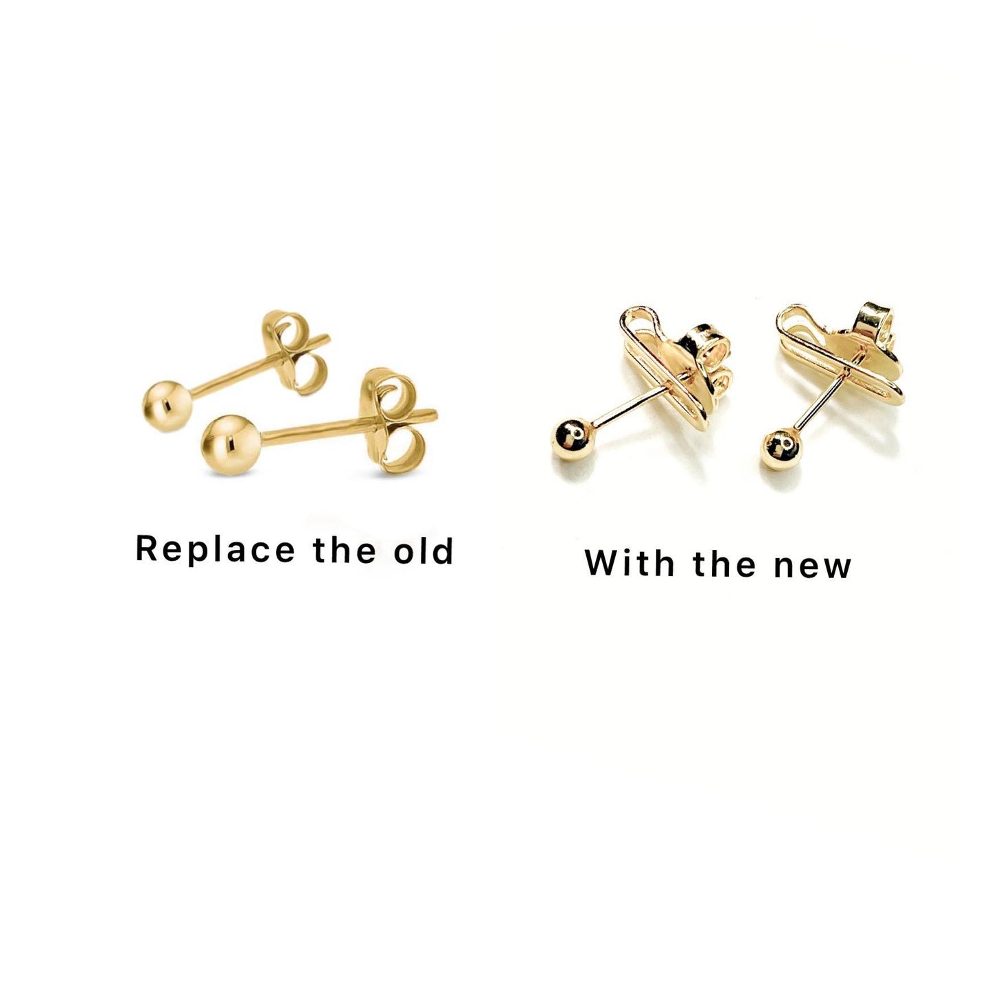 Mini Gold Ball Earring