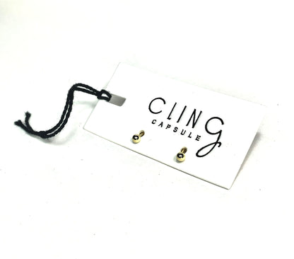 Traditional Cling - Mini Gold Ball Studs